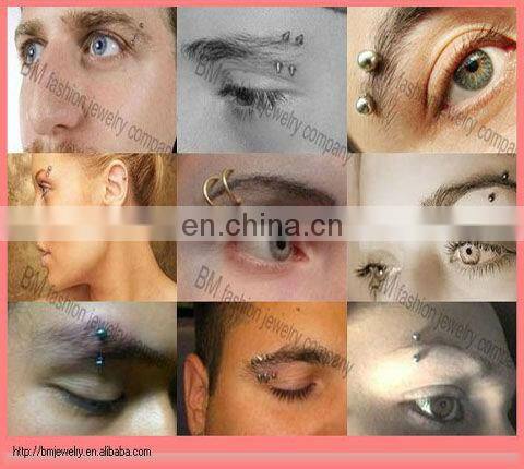 Acrylic dice eyebrow barbell ring body piercing jewelry