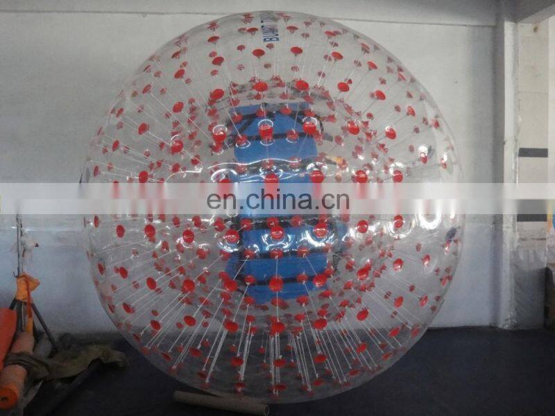 hot sale transparence pvc inflatable body zorb balls for 2.6m/2.8m