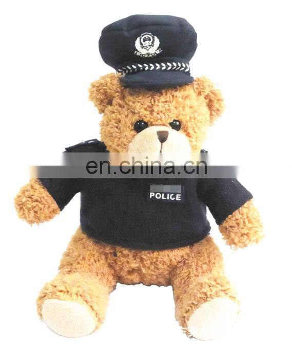 Stuffed bear importers police bear plush teddy toys in uniform