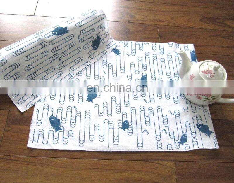 Cotton custom plain long wash towel hand towel tenugui