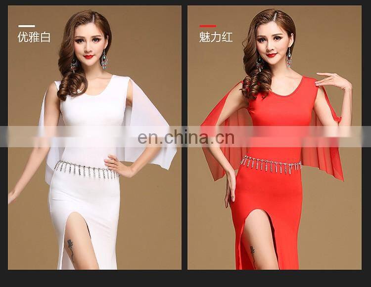 T-5158 Arabic modal long bellydance skirt with short pant set