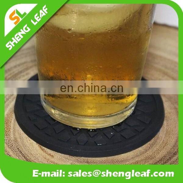 Custom soft round rubber pvc coaster
