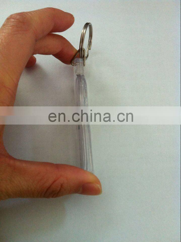 bottle shape printing logo custom acrylic keychain