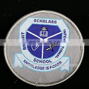 custom uniform logo woven badge for school