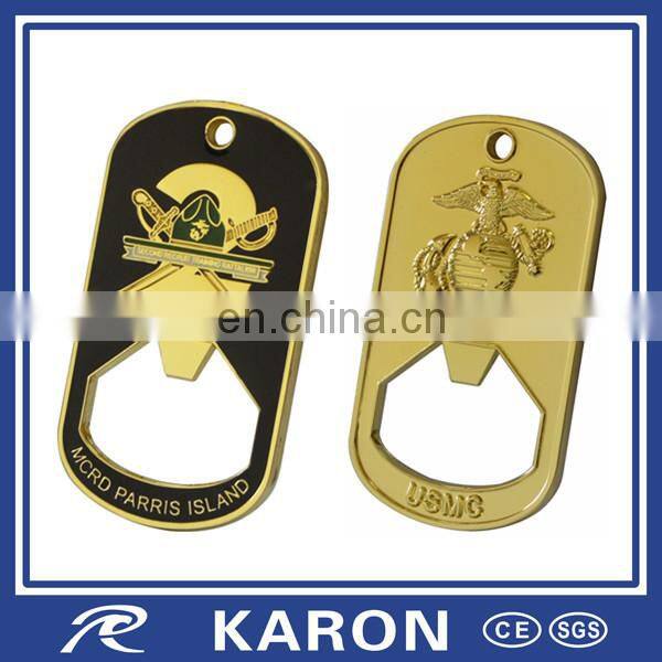 wholesale custom debossed logo solid brass dog tag