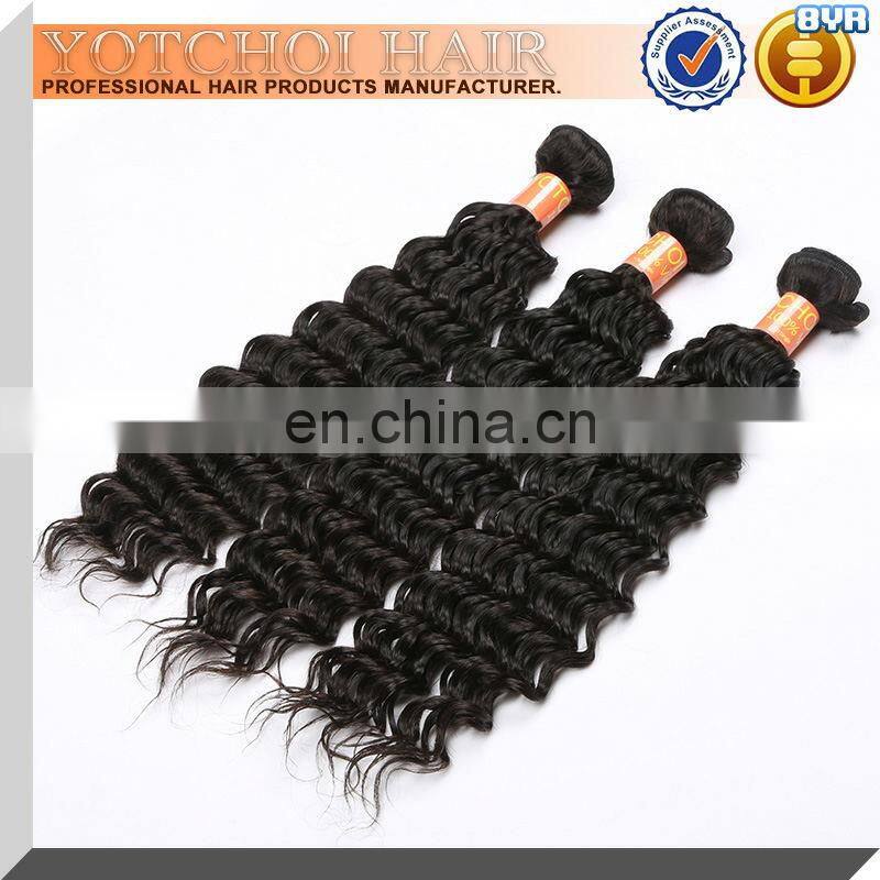 Top Grade High Quality Human 100% Unprocessed 10A Virgin Brazilian Deep Wave Hair Weave