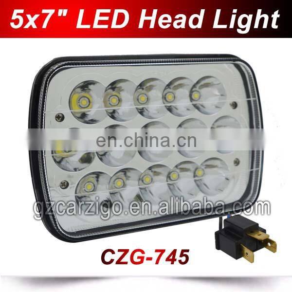 6x4inch CZG-4645 good quality most bright H/L dural beam 45w LED head light from Carzigo factory