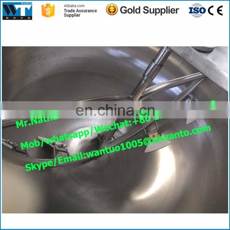 hot sauce jacket kettle with mixer jam mixing and cooking pot machine