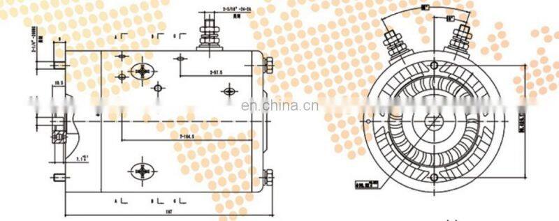 Hydraulic DC Motor 24V For Forklift Lifting