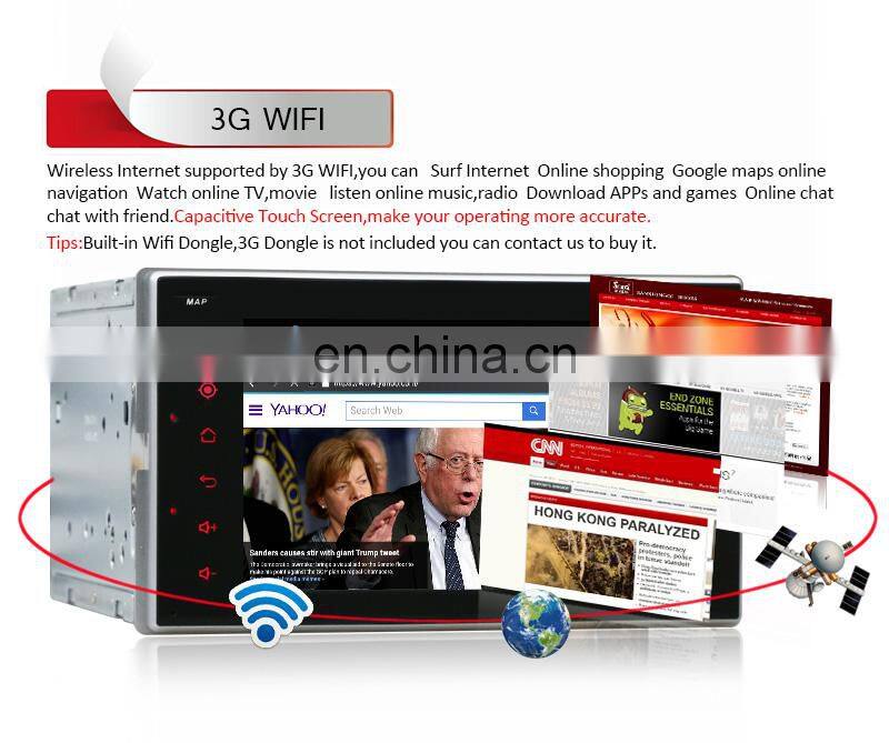 6.2 inch Android 6.0 universal full touch screen car Radio GPS Navigation