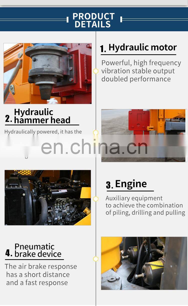 hydraulic guardrail mini pile driver machine for sale price