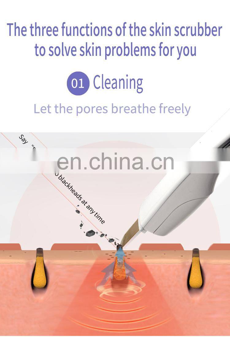 2021 innovative skin care spatulas ultrasonic skin scrubber peeling facial