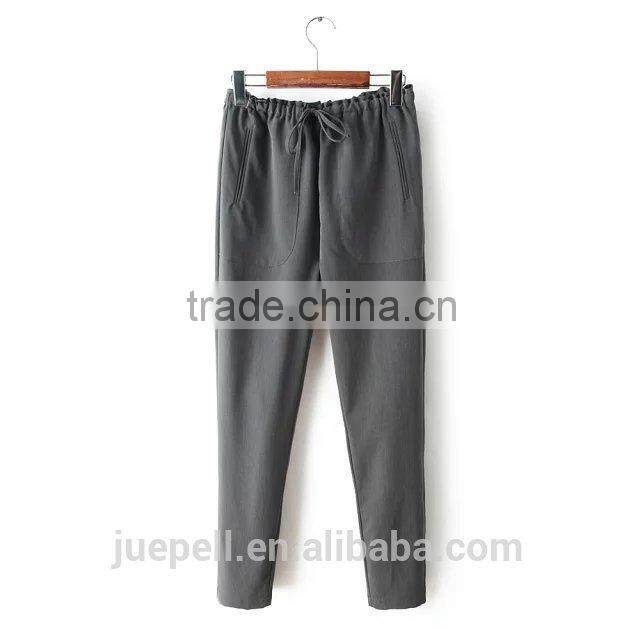 OEM women clothing 2015 new arrival grey ladies harem Pants