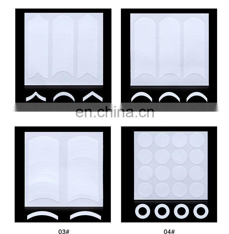 Nail Sticker Stencil Tips Guide French Style DIY Manicure Wave Line Nail Art Decals