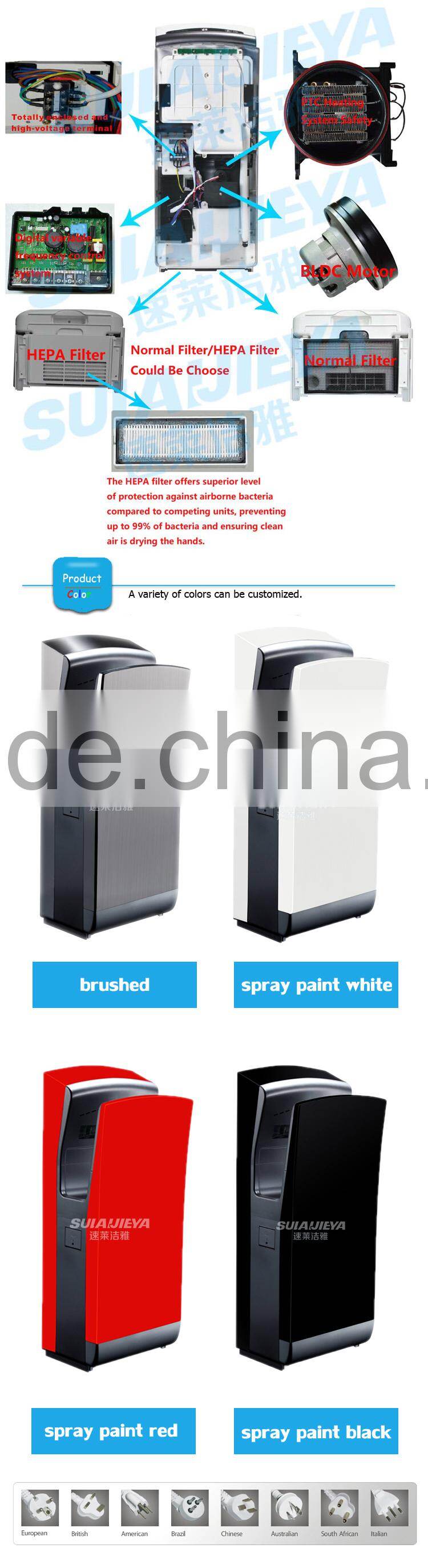 New Design Portable Uv Light Jet Air Automatic Hand Dryer