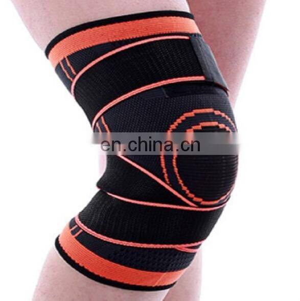 Black soft cotton compression knee sleeve support