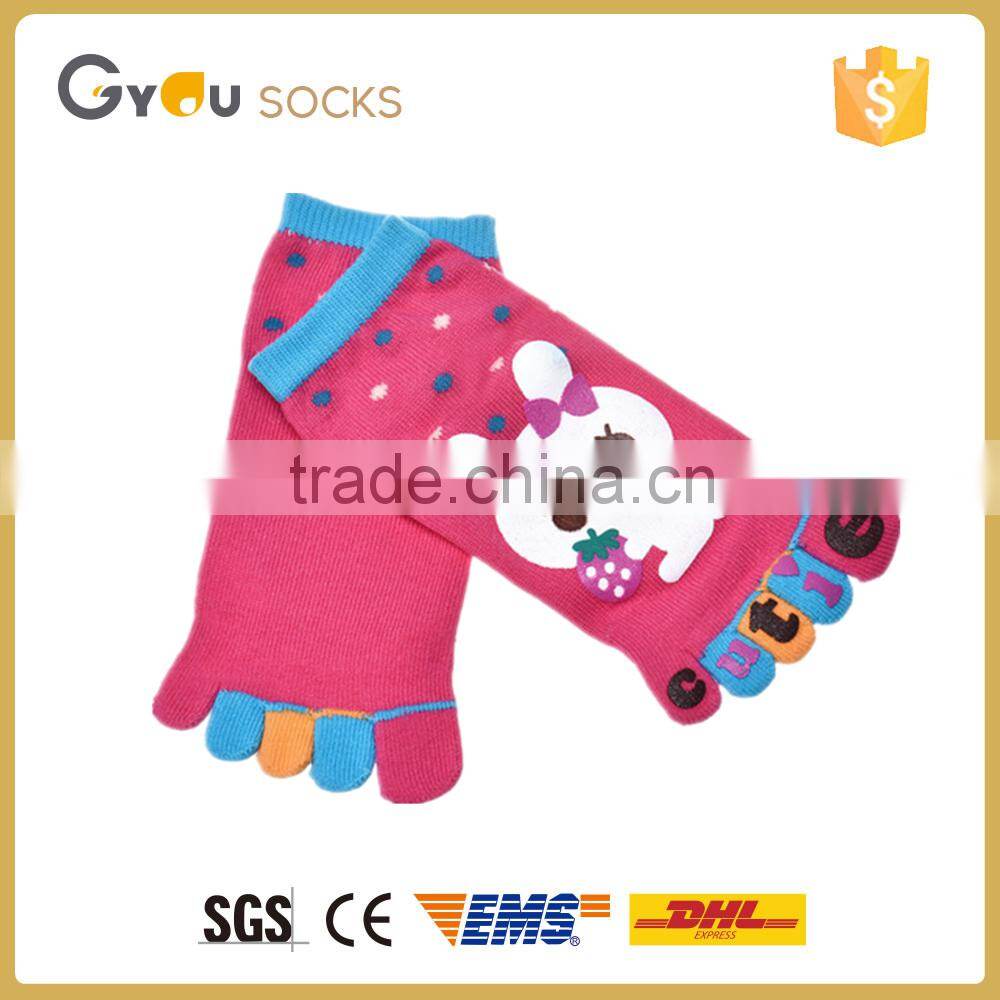 New Fashion Kids Girls Cartoon Cute Rabbit Five Fingers Toe Ankle Socks For Childrens