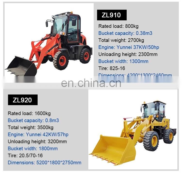China Mini Top Garden Loader Compact Articulated Wheel Loader For Sale
