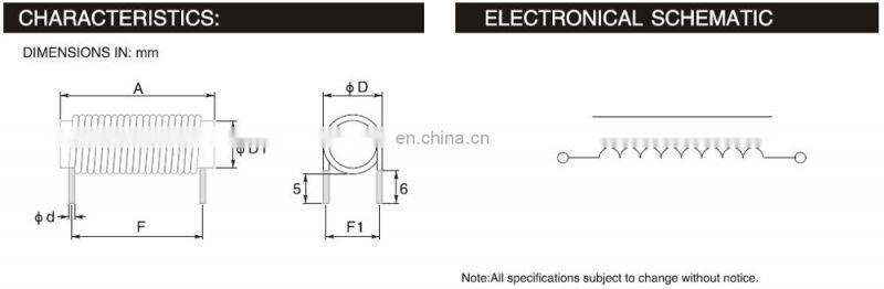 Copper Wire Winding Coil Ferrite Rod Core Choke Coil High Frequency Inductor
