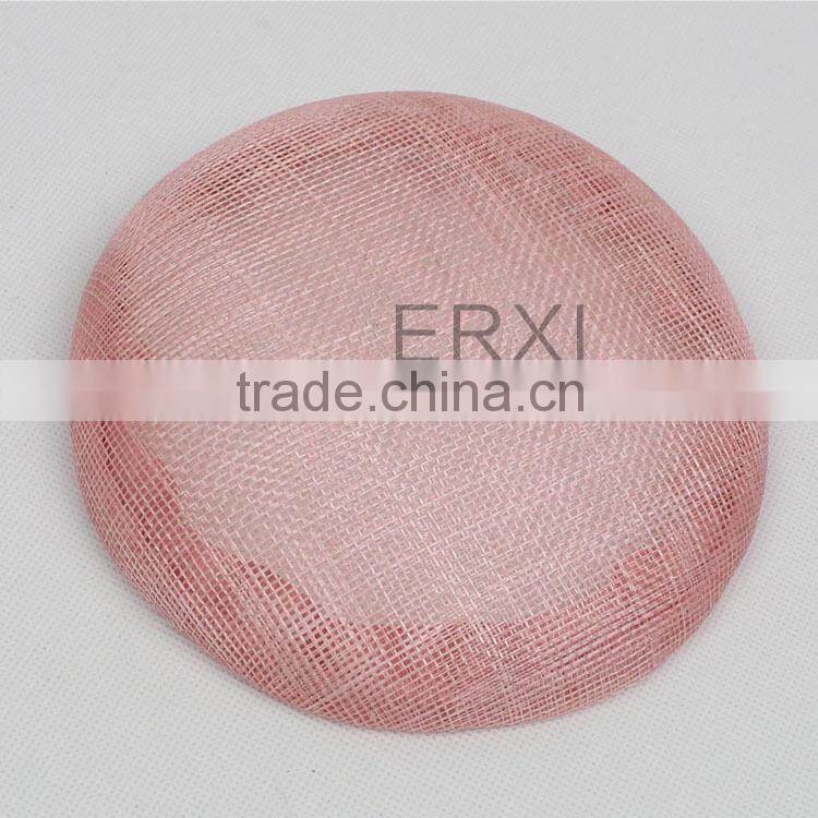 20cm Wedding Hair Accessories Sinamay Hat Base Pink