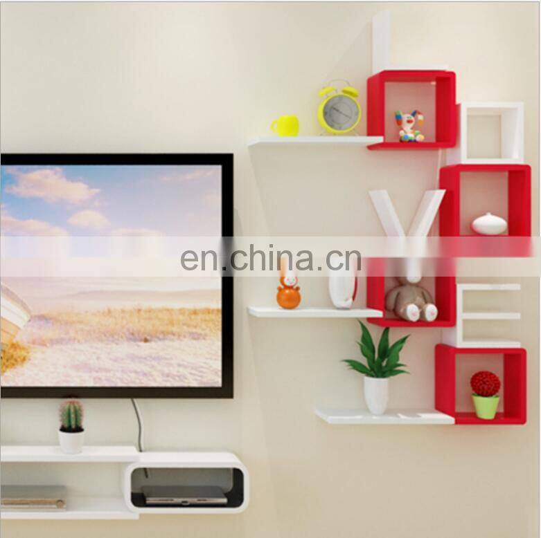 Rustic Home Decor Display Wood Wall Hanging Shelf Floating Shelves Swing