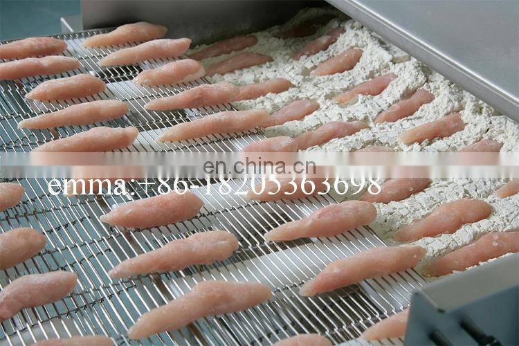 Industrial big capacity breaded products  chicken legs powder coating machine predust machine powdering machine