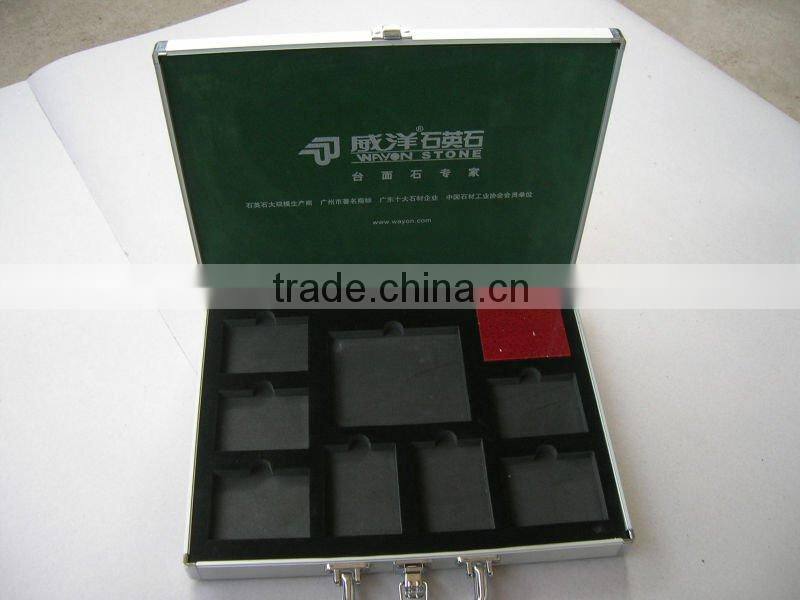 aluminum artificial stone display box with inner lattice shape