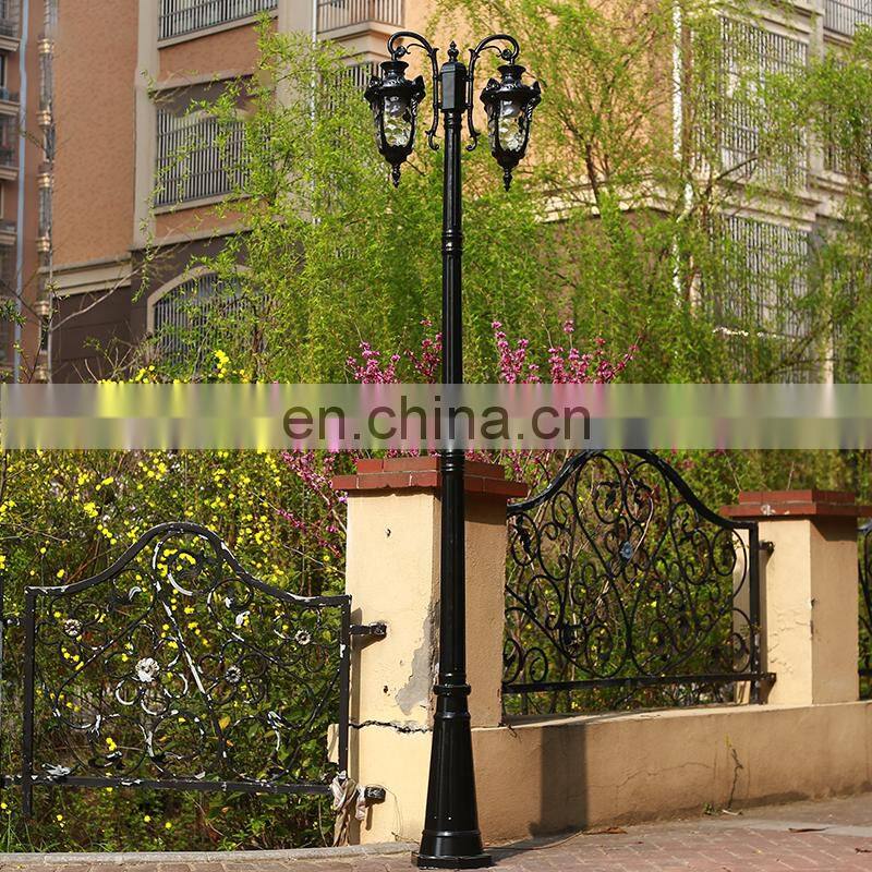 Three heads antique led garden light Outdoor Street Lamp Garden Lamps Pole Led Landscape Lighting