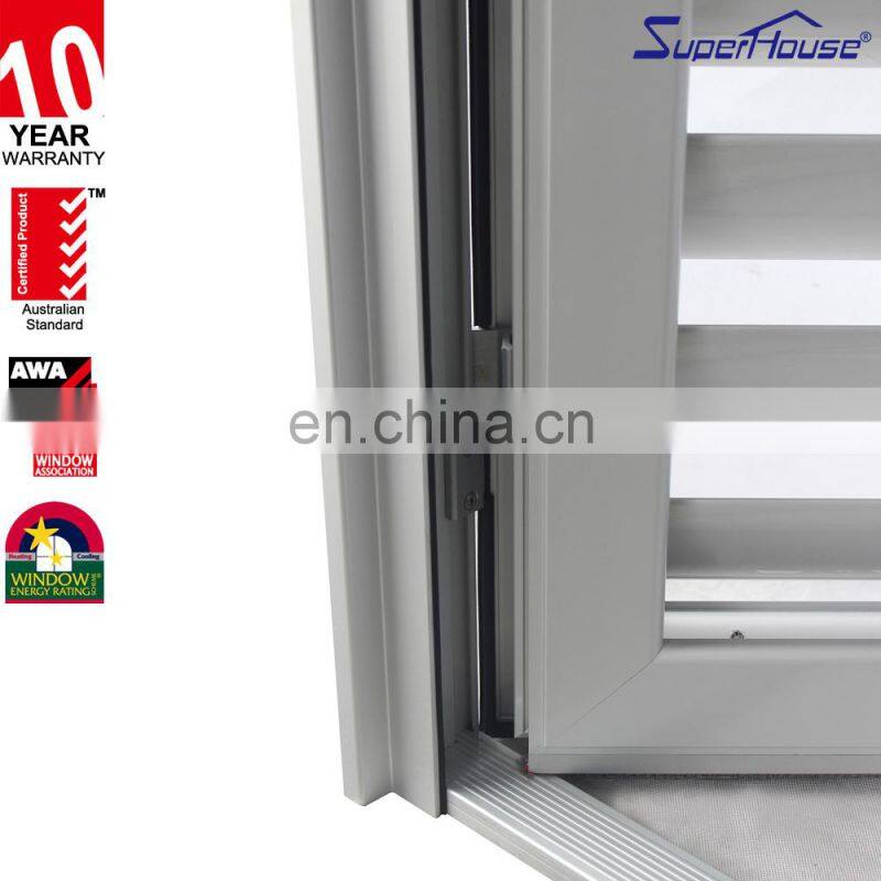 Superhouse Special Aluminium Exterior Aluminium Vented Loure Door With Chinese Best Workmanship