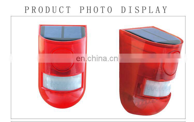Solar Blinking Led Alarm Light Sensor Outdoor Wireless Solar Power Lamp Alarm