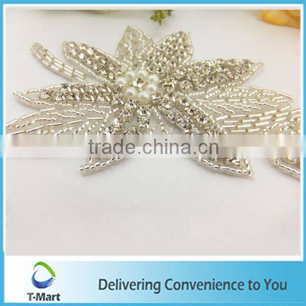 2014 hot sale rhinestone applique for wedding dress