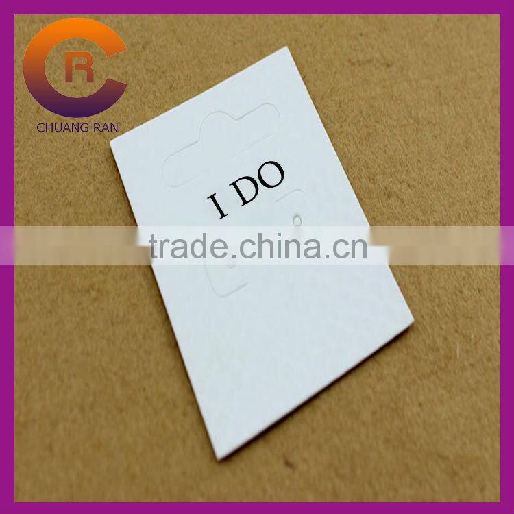 Custom plastic logo printed hair bow headband hair clip display cards