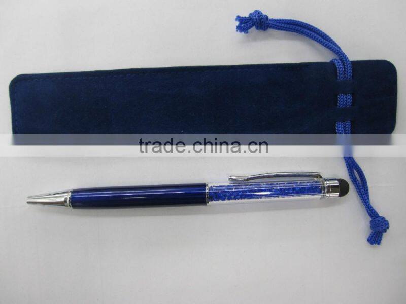 Thick fleece fabric pencil case Drawstring Flannel pencil case High-grade pen bag mini style factory manufacture