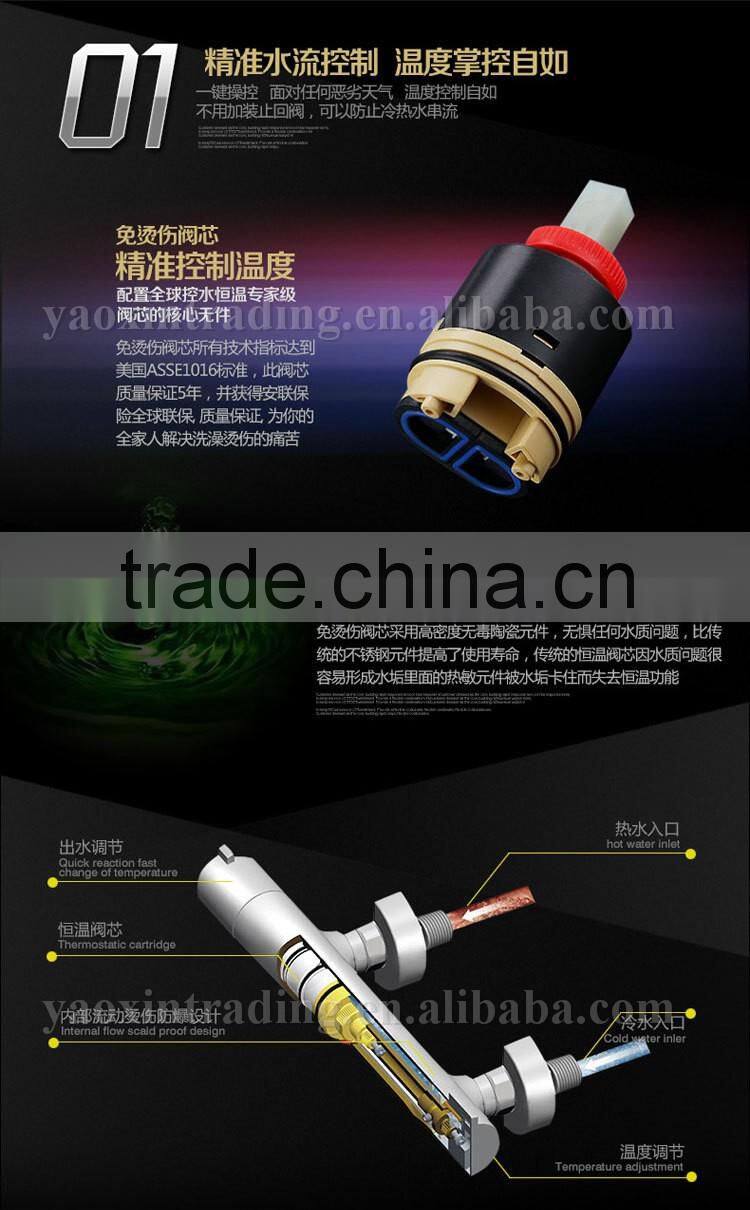 Top Shower, Hand Shower Thermostatic Bathroom Shower Faucet Set
