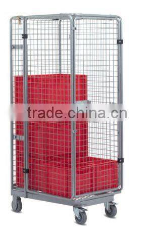 Foldable Metal Security Hotel Housekeeping Maid Cart Trolley