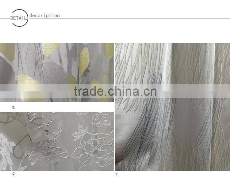 100% Polyester cutting flower window curtain fabric