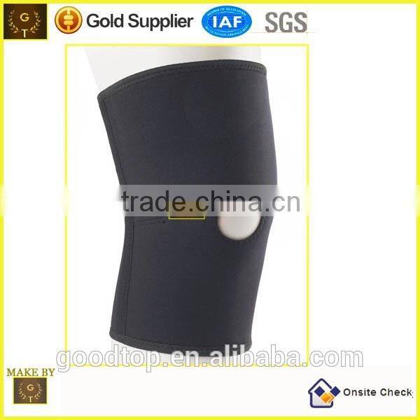 Adjustable Neoprene Knee Support with Basic Open Patella Kneecap Brace and Spring Steel Side Stays