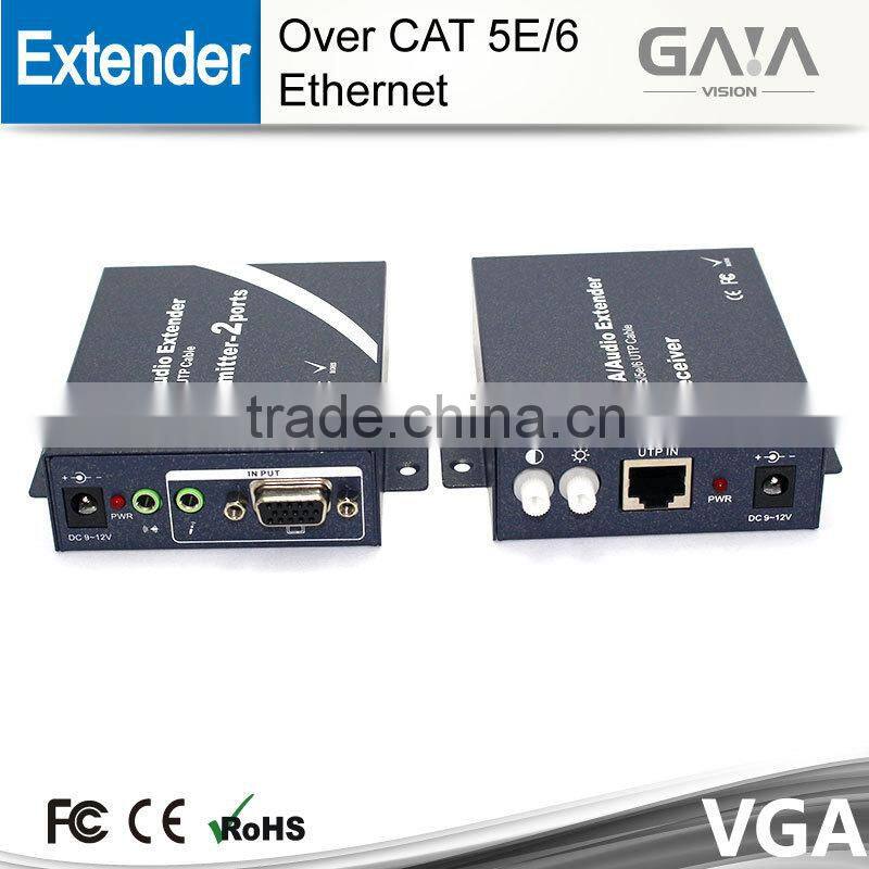 video VGA 1x1 UTP Extender With Audio Extension Over CAT5e/6 up to 300M