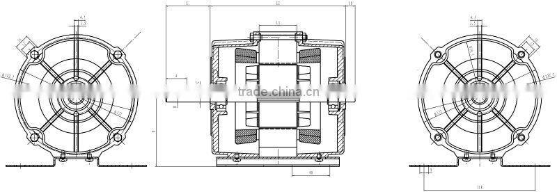 Low noise home appliance air cooder motor