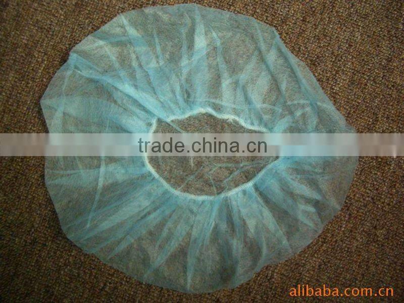 24" PP non woven 10gsm Bouffant Caps round caps white blue green orange pink colorful latex free elastic
