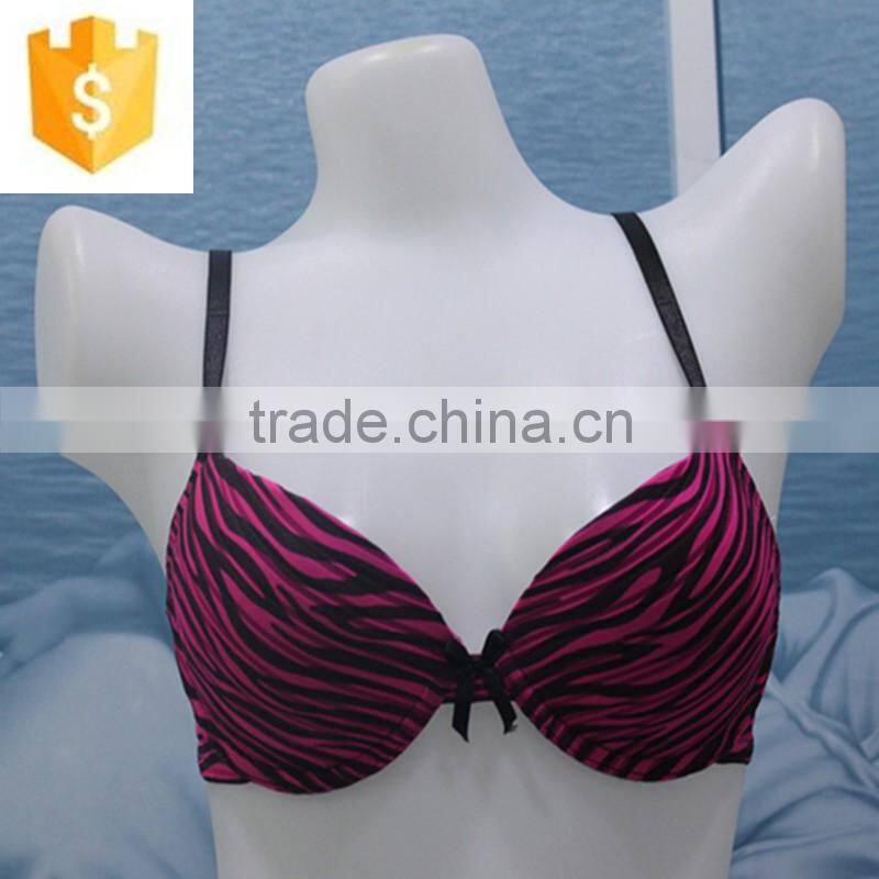 2016 The deep pink zebra lines lingerie suite