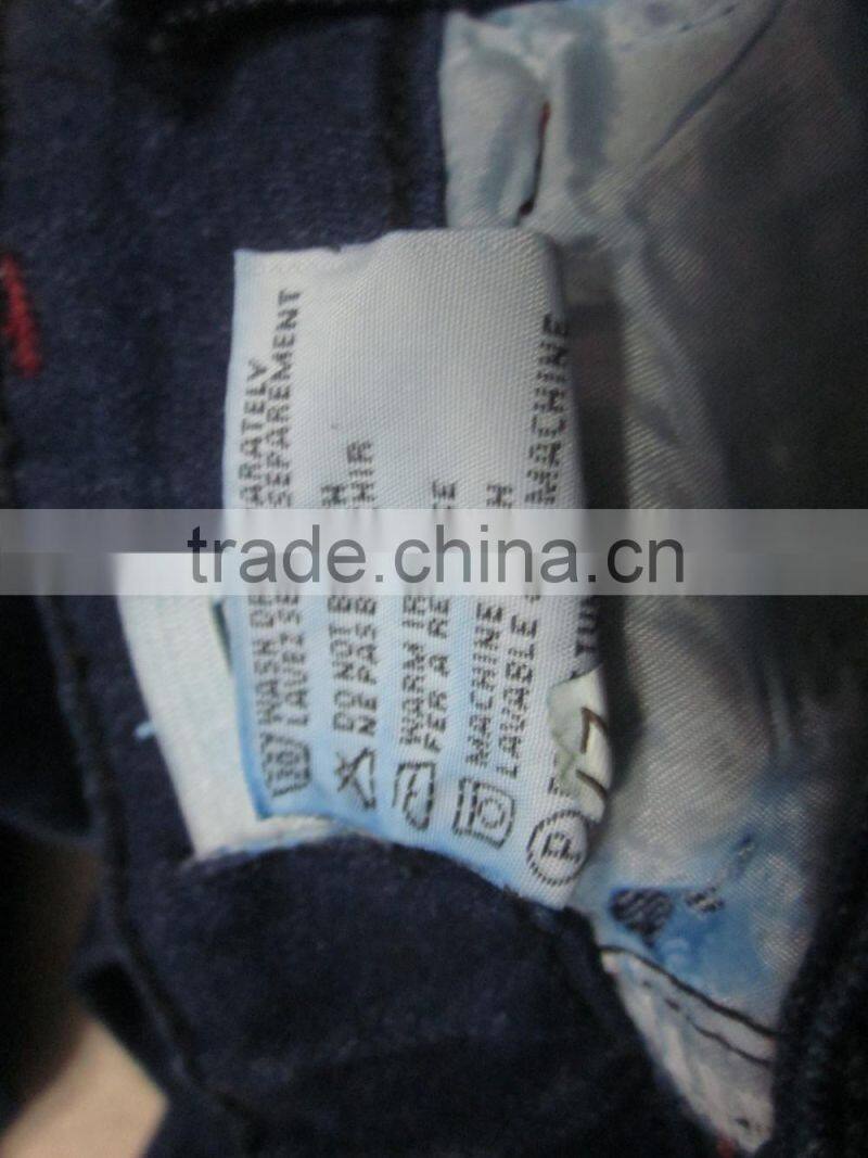 Kids cheap garment stocklot in China jeans