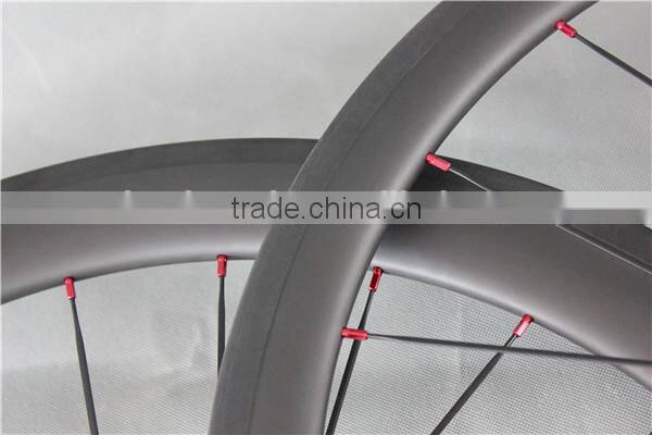 Red hubs dor road bike wheels carbon bike wheels UD-matt clincher wheels W56C
