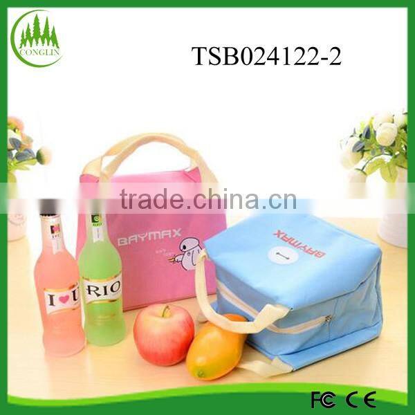 promotion Baymax portable insulated bag canvas cooler bag cheap lunch bag
