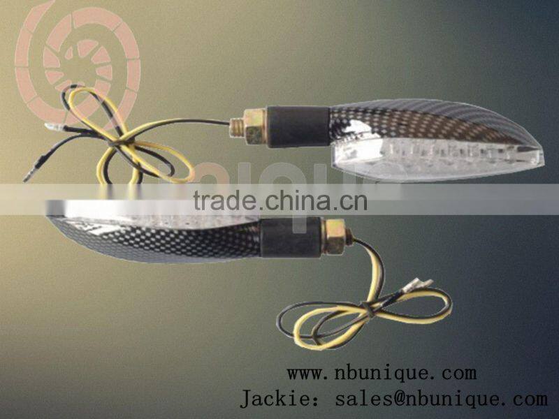 Factory price chromed motorcycle turn signal light bulbs with amber reflector overhead