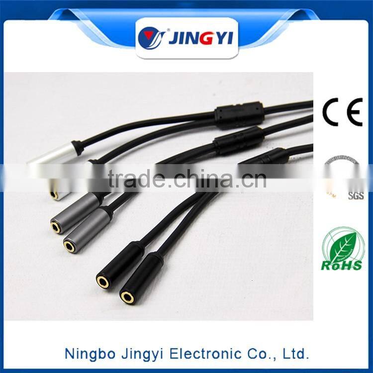 3.5mm white and black 3 RCA Male stereo audio cable