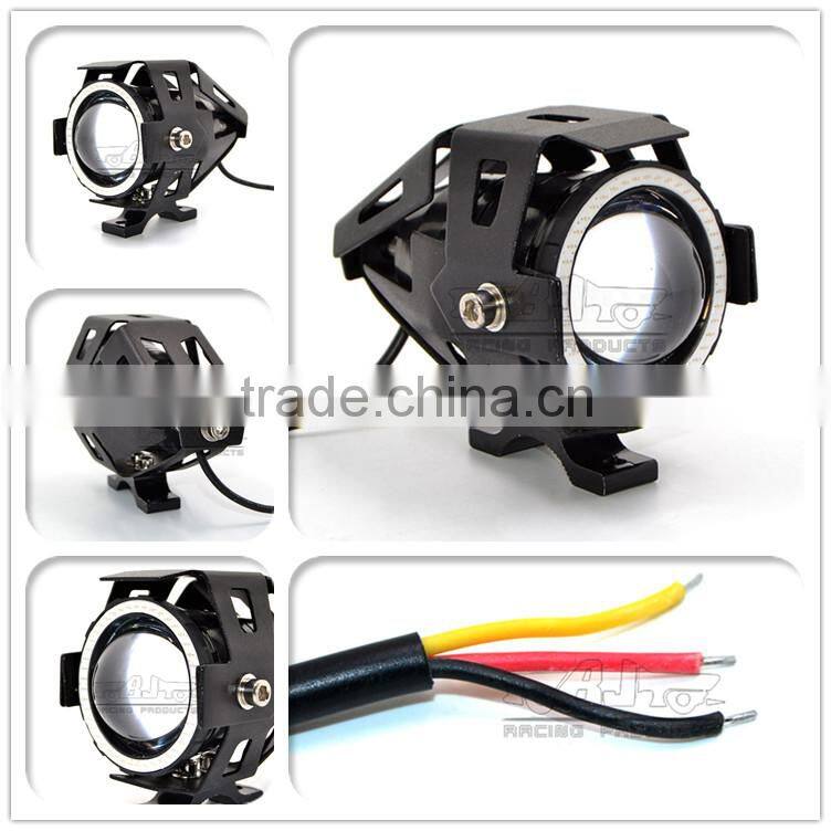 BJ-SPL-008 New Arrival Custom Black 12V Motorbike Motocross Angel and Devl Eye Motorcycle Spot LED Light