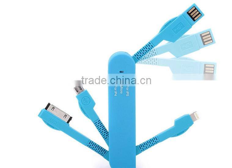 2016 three in one data line andriod phone newest portable travel artifact and Convenient life for charge power