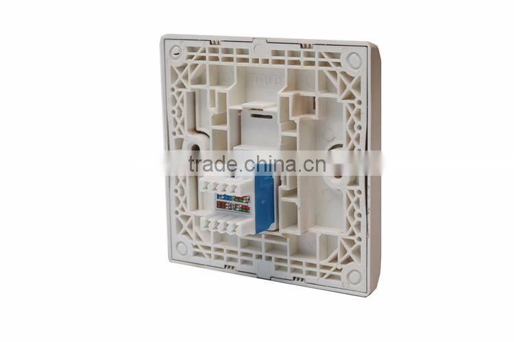 single dual port network lan faceplate / simplex ST SC fiber optic face plates / wall socket faceplate termination block