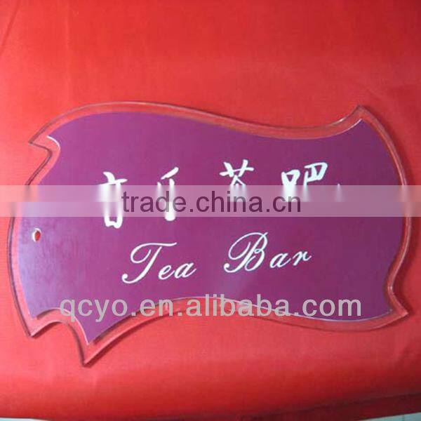 QCY laser engraving acrylic led sign